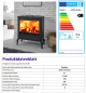 Preview: EEK A+ Kaminofen Panadero Aube EcoDesign mit Herdplatte (Kochstelle) - 7 kW