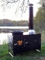 Preview: Holzgrill mit Backfach, Herdplatte "Rosalie" Gartenkamin Pizzaofen Feuerschale