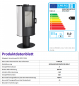 Preview: *EEK A - Kaminofen Kratki KOZA AB S N mit Standfuß und weißen Kacheln - 8 kW