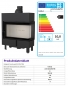 Preview: EEK A+ Eck-Kamineinsatz Kratki LUCY/14/SLIM/P/BS mit Seitenglas rechts - 10kW