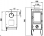 Preview: [B-Ware] EEK A - Kleiner Kaminofen 304 mit Herdplatte - 7,23 kW