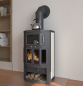 Preview: [B-Ware] EEK A Kaminofen mit Backfach+Herdplatte Victoria Taro 2F, schwarz – 9,53 kW