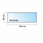 Preview: Saisonplatte Rechteck 120x40cm Glas weiß - Kamin-Vorlegeplatte Funkenschutzplatte Kaminbodenplatte Glasplatte