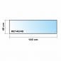 Preview: Saisonplatte Rechteck 140x40cm Glas weiß - Kamin-Vorlegeplatte Funkenschutzplatte Kaminbodenplatte Glasplatte