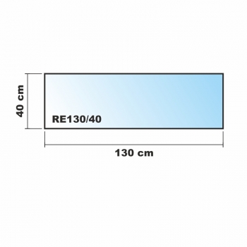 130x40cm Glas weiß - Glas-Küchenrückwand Spritzschutz Herd Fliesenspiegel Glasplatte Rückwand