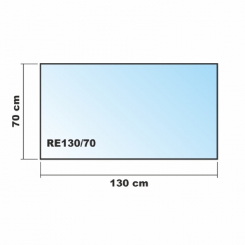 130x70cm Glas weiß - Glas-Küchenrückwand Spritzschutz Herd Fliesenspiegel Glasplatte Rückwand