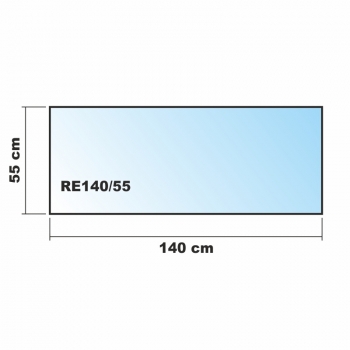 140x55cm Glas weiß - Glas-Küchenrückwand Spritzschutz Herd Fliesenspiegel Glasplatte Rückwand