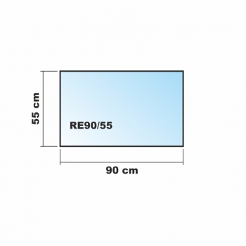 90x55cm Glas weiß - Glas-Küchenrückwand Spritzschutz Herd Fliesenspiegel Glasplatte Rückwand