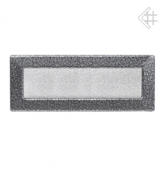 Kamin-Lüftungsgitter, 11x42cm schwarz/silber