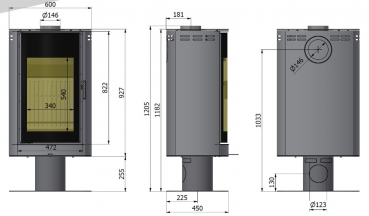 EEK A Kaminofen Hajduk ARCO F1 weiß - 7 kW