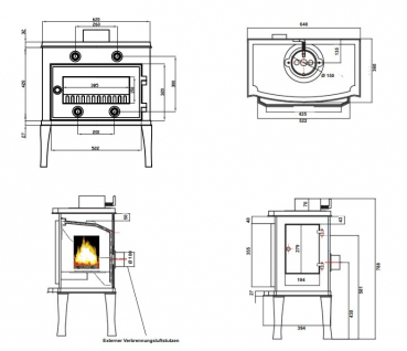 EEK A+ Kaminofen Globe Fire Acturus I - 7kW