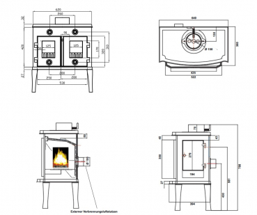 EEK A+ Kaminofen Globe Fire Acturus II - 7kW