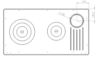 EEK A - Panorama-Holzherd Modell 214-3D BOX mit 6,42kW - Viel Gusseisen!