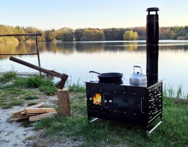 Außenküche Garten-Herd Gartenküche "Rosalie" Zeltofen Gartenfeuer Feuerschale Pizzaofen