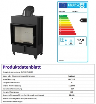 EEK A - Kamineinsatz Kratki Lucy 12 mit 12 kW