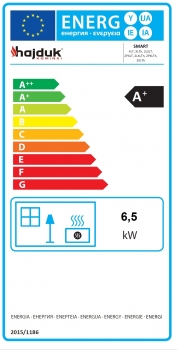 EEK A+ Eck-Kamineinsatz HAJDUK SMART 2PXLT rahmenlos, Seitenscheibe rechts - 6,5 kW