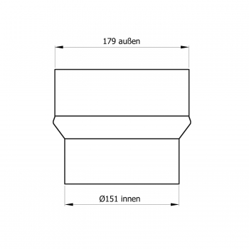 150 mm - 180 mm - Erweiterung in Gussgrau