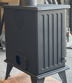 EEK A Gusskaminofen Z0827, externe Zuluft, Holz&Kohle + dauerbrandf. – 8 kW