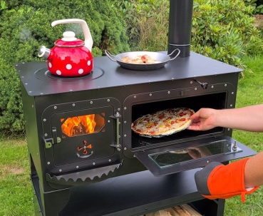 XL Holzbackofen "Elise XL" Kochstelle Gartenküche Pizza-/Brotbackofen Zeltofen