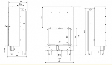 *EEK A - Wasserführender Kamineinsatz Kratki MBZ 13 PW mit Schiebetür - 13 kW