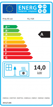 EEK A Kaminofen mit Backfach + Herdplatte Prity FG – 14kW + BIMSCHV II