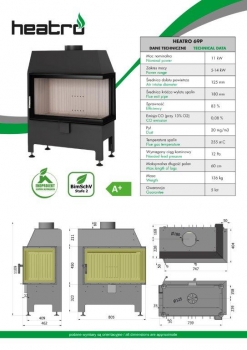 EEK A - Kamineinsatz HEATRO 69 P mit Klapptür - 11kW