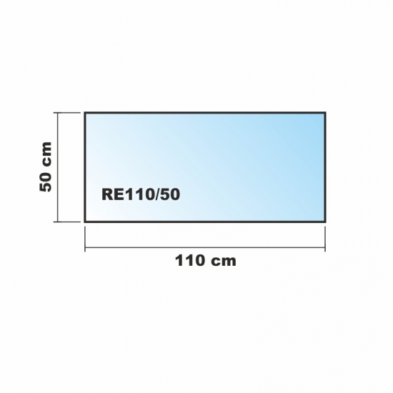 110x50cm Glas weiß - Glas-Küchenrückwand Spritzschutz Herd Fliesenspiegel Glasplatte Rückwand