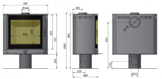 EEK A Kaminofen Hajduk ELIPSE F1 weiß - 9kW