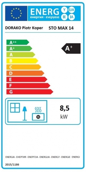 EEK A+ Kaminofen DORAKO STO MAX 14 ECODESIGN - 8,5 kW