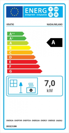 EEK A - Design-Kachelkamin Kratki NADIA/MILANO - 7 kW