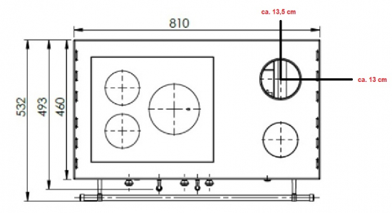 EEK A+ Küchenofen Holzherd Perfect ECO LUX schwarz, rechte Version - 7,38 kW Dauerbrandherd