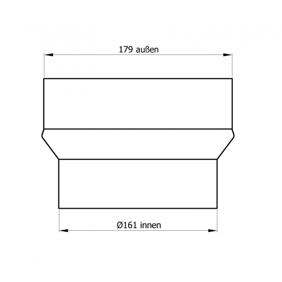 160 mm - 180 mm - Erweiterung in Gussgrau