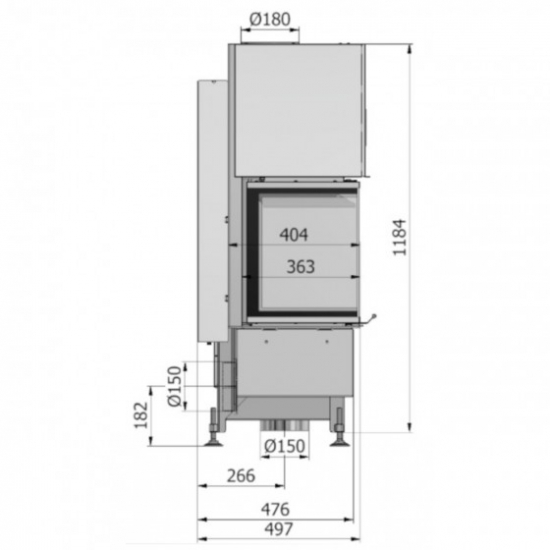 EEK A+ Kaminbausatz Royal Medium Hajduk SMART 3XLTh Panoramakamin mit 6,5 kW