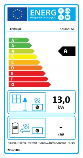 EEK A - Kamineinsatz Kratki Nadia 13 mit Schiebetür - 13 kW