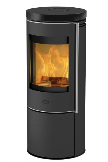 EEK A Kaminofen Fireplace ORANDO Keramik  schwarz 5 kW 