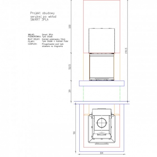 EEK A+ 3-Scheiben-Kaminbausatz ROYAL mit HAJDUK SMART 3PLh - 7,5 kW