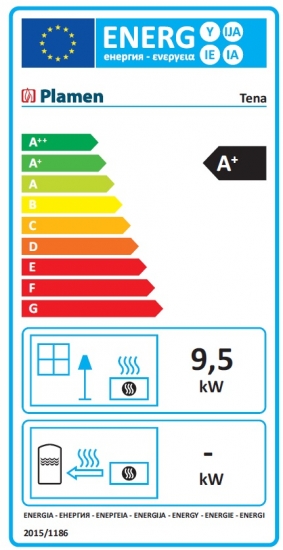 EEK A+ Gusskaminofen Plamen Tena mit 9,5kW + Herdplatte